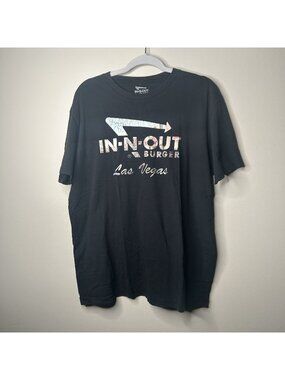 In N Out Las Vegas Black Short Sleeve Graphic T-Shirt Men's Size X-Large XL